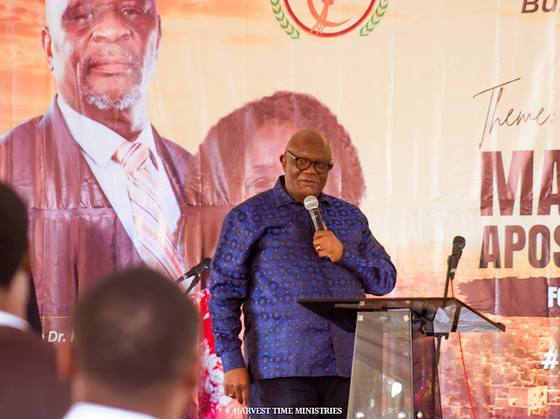 A minister preaching from the pulpit