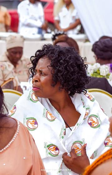 A member of the congregation at the celebration