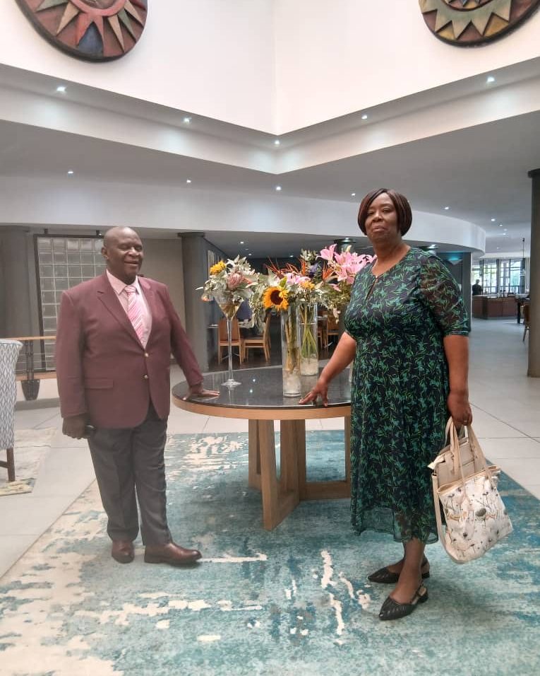 Apostle Dr. Felix Mukonowengwe with a guest
